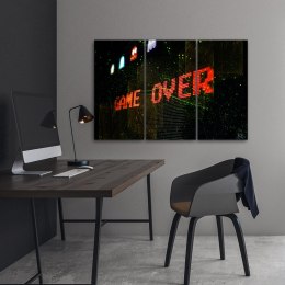 Obraz tryptyk na płótnie, Game Over dla gracza - 150x100