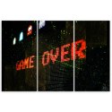 Obraz tryptyk na płótnie, Game Over dla gracza - 90x60