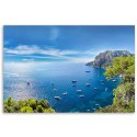 Obraz na płótnie, Panorama wyspy Morze Statki - 90x60