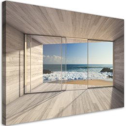 Obraz, Widok na morze z okna - 120x80