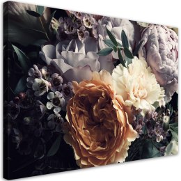 Obraz na płótnie, Pastelowe Peonie Bukiet Kwiaty - 60x40