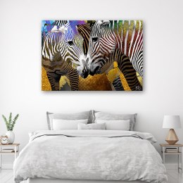 Obraz, Abstrakcyjne zebry zwierzęta - 60x40