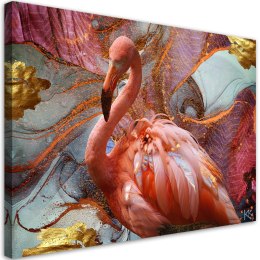 Obraz, Różowy flaming abstrakcja - 120x80