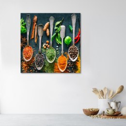 Obraz, Zioła przyprawy do kuchni - 50x50