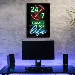 Obraz na płótnie, Napis Gamer for life - 80x120