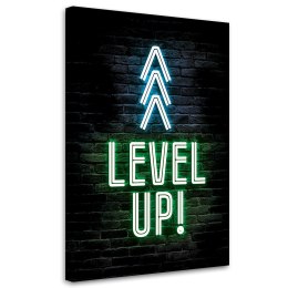 Obraz na płótnie, Napis Level up gaming - 40x60