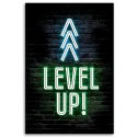 Obraz na płótnie, Napis Level up gaming - 40x60