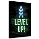 Obraz na płótnie, Napis Level up gaming - 60x90