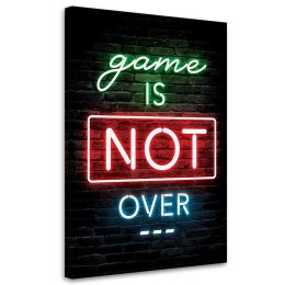 Obraz na płótnie, Napis dla graczy neon gaming - 40x60