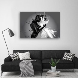 Obraz na płótnie, Kawa i Mleko abstrakcja Para Miłość - 100x70