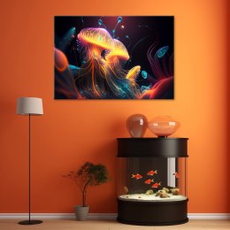 Obraz na płótnie, Kolorowa abstrakcja morska - 90x60