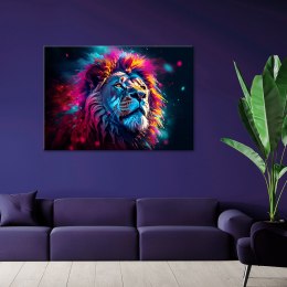 Obraz na płótnie, Neon Lew Zwierzę Afryka - 60x40