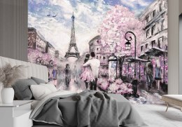 Fototapeta, Spacer po Paryżu malowany - 100x70