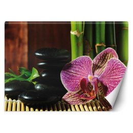 Fototapeta, Orchidea kamienie zen bambus - 200x140