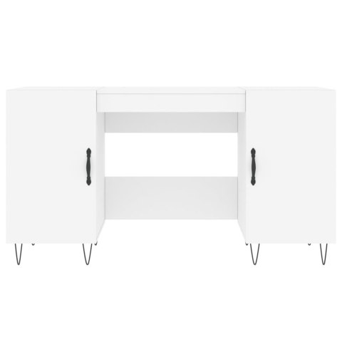 Biurko, białe, 140x50x75 cm, materiał drewnopochodny