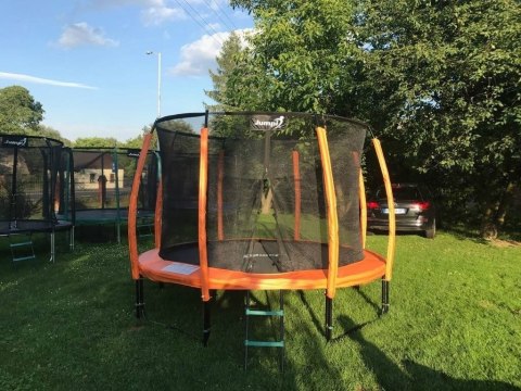 Trampolina Ogrodowa Jumpi 312cm/10FT Maxy Comfort Plus Pomarańczowa Z Wewnętrzną Siatką