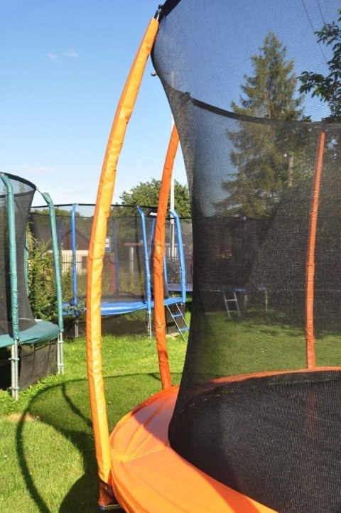 Trampolina Ogrodowa Jumpi 312cm/10FT Maxy Comfort Plus Pomarańczowa Z Wewnętrzną Siatką