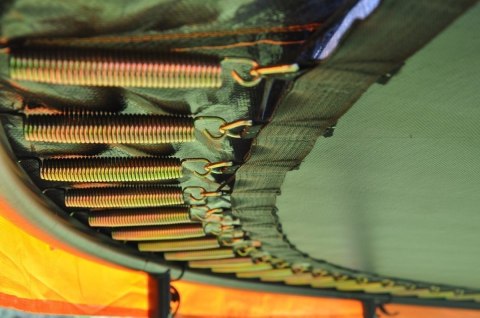 Trampolina Ogrodowa Jumpi 312cm/10FT Maxy Comfort Plus Pomarańczowa Z Wewnętrzną Siatką