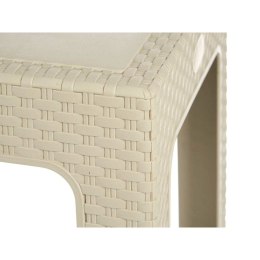 Stolik Dziecięcy Rattan Krem Plastikowy 47 x 42,5 x 47 cm (4 Sztuk)