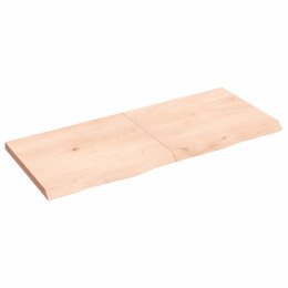 Półka, 120x50x4 cm, surowe lite drewno dębowe