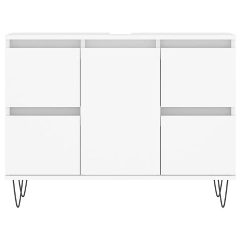 Szafka łazienkowa, biała 80x33x60 cm, materiał drewnopochodny