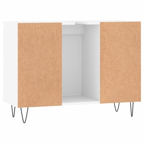 Szafka łazienkowa, biała 80x33x60 cm, materiał drewnopochodny