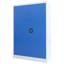 Szafa biurowa, metalowa, 90 x 40 x 140 cm, szaro-niebieska