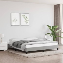 Rama łóżka, jasnoszara, 180 x 200 cm, tapicerowana tkaniną