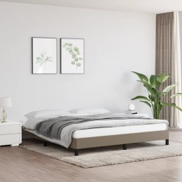 Rama łóżka, kolor taupe, 180x200 cm, obita tkaniną