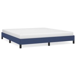 Rama łóżka, niebieska, 180x200 cm, obita tkaniną