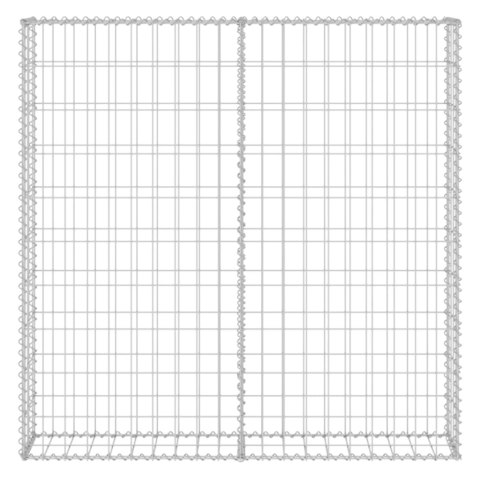 Ściana gabionowa z pokrywami, stal galwanizowana, 80x20x100 cm