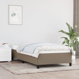 Rama łóżka, kolor taupe, 90x200 cm, tapicerowana tkaniną
