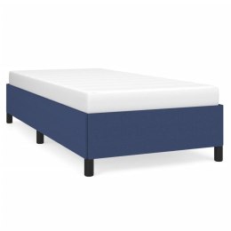 Rama łóżka, niebieska, 90 x 200 cm, tapicerowana tkaniną