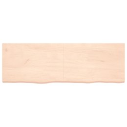 Półka, 180x60x4 cm, surowe lite drewno dębowe