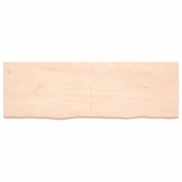 Półka, 180x60x6 cm, surowe lite drewno dębowe