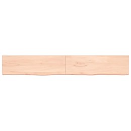 Półka, 200x30x4 cm, surowe lite drewno dębowe