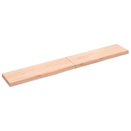 Półka, 200x30x6 cm, surowe lite drewno dębowe