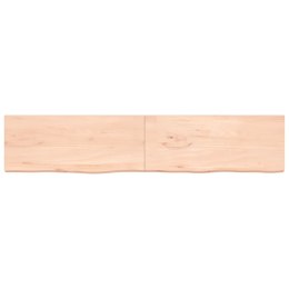 Półka, 200x40x4 cm, surowe lite drewno dębowe