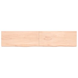 Półka, 200x40x6 cm, surowe lite drewno dębowe