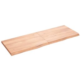 Półka jasnobrązowa, 140x50x4 cm, lite drewno dębowe