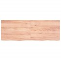 Półka, jasnobrązowa, 140x50x6 cm, lite drewno dębowe