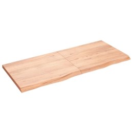 Półka jasnobrązowa, 140x60x4 cm, lite drewno dębowe