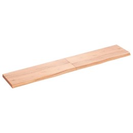 Półka, jasnobrązowa, 160x30x4 cm, lite drewno dębowe