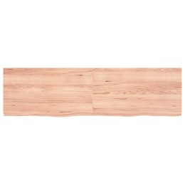 Półka, jasnobrązowa, 180x50x6 cm, lite drewno dębowe