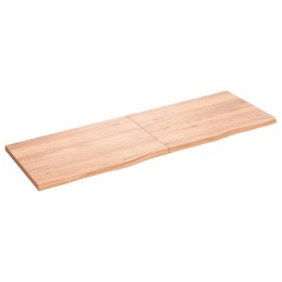 Półka, jasnobrązowa, 180x60x4 cm, lite drewno dębowe