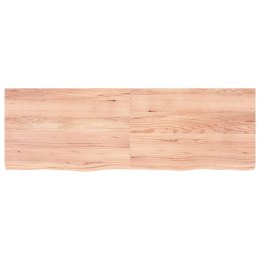 Półka, jasnobrązowa, 180x60x6 cm, lite drewno dębowe