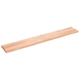 Półka, jasnobrązowa, 200x30x4 cm, lite drewno dębowe