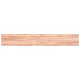 Półka, jasnobrązowa, 200x30x4 cm, lite drewno dębowe
