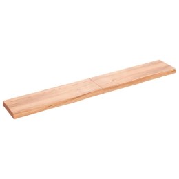 Półka, jasnobrązowa, 200x30x6 cm, lite drewno dębowe