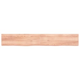 Półka, jasnobrązowa, 200x30x6 cm, lite drewno dębowe